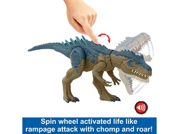 Jurassic World RUTHLESS RAMPAGE ALLOSAURUS, 4 år, Brun, Grå, Plast