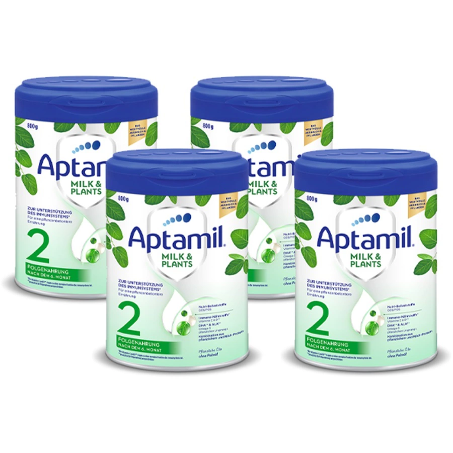 Aptamil Folgenahrung 2 Milk Plants 4x 800 g ab dem 6. Monat