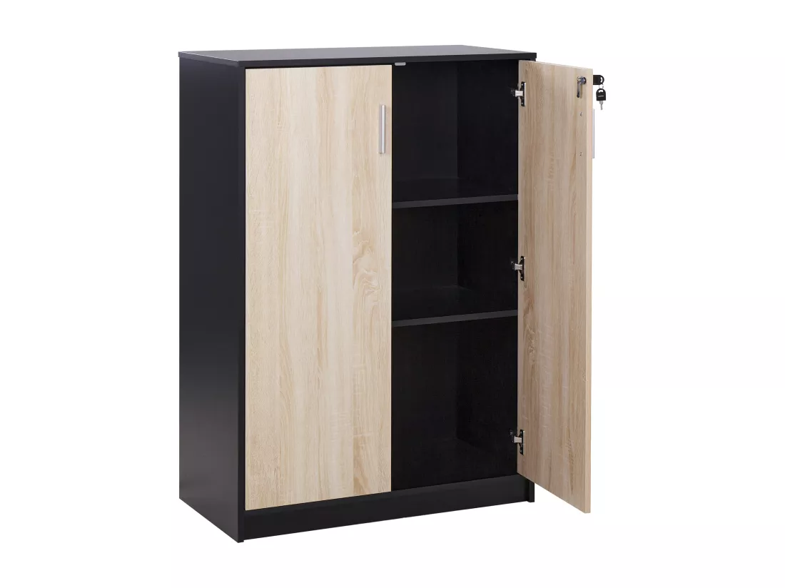Meuble de rangement ZEHNA Marron/noir