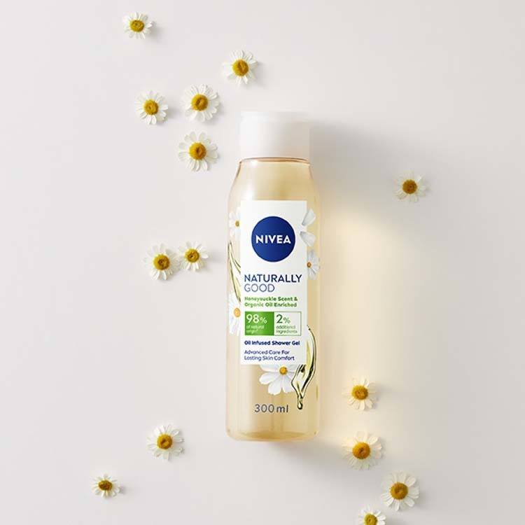 NIVEA Naturally Good Honeysuckle Oil Infused Shower Gel 300ml