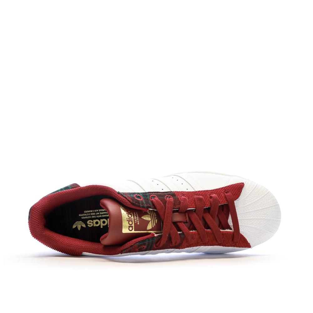 Adidas Baskets Adidas Blanches/Rouge Homme Adidas Superstar