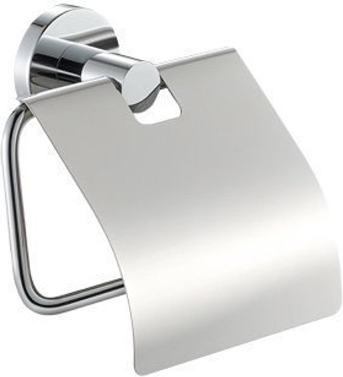 Plieger Vigo toiletrolhouder met klep chroom