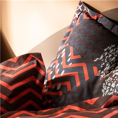 Linge de lit motif patchwork géométrique - BECQUET CRÉATION