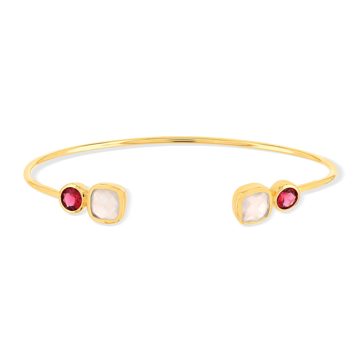 Bracelet plaqué or zirconias 60 mm