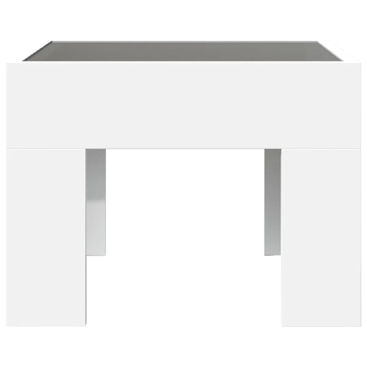 vidaXL Table de chevet LED infini 40x40x30 cm - Blanc