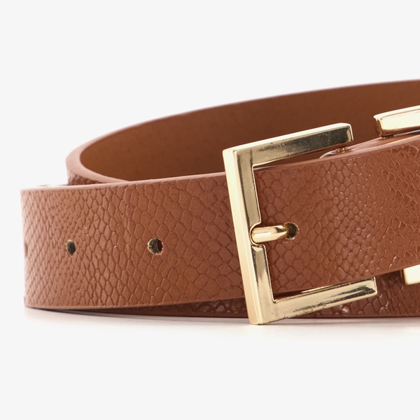 Dames riem bruin snake