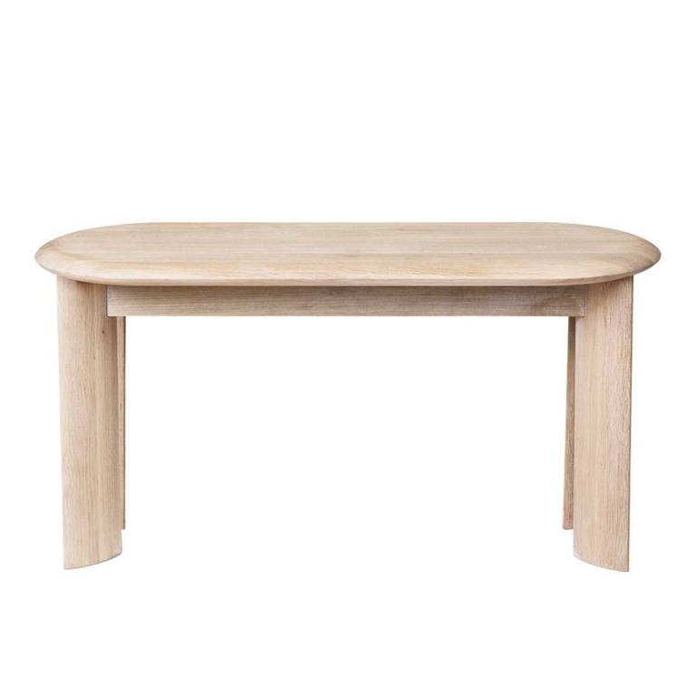 Ferm Living Bevel eetbank 90 wit geolied eiken