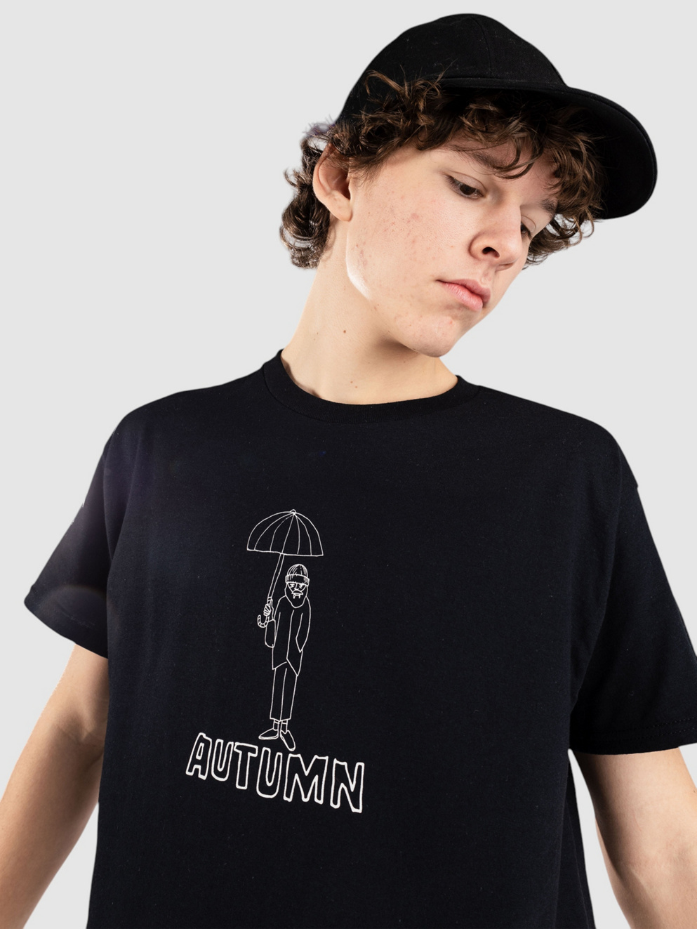 Autumn Headwear Old Man T-Shirt black