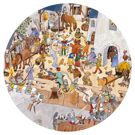 Djeco Wimmelpuzzle: Die Burg, 100 Teile