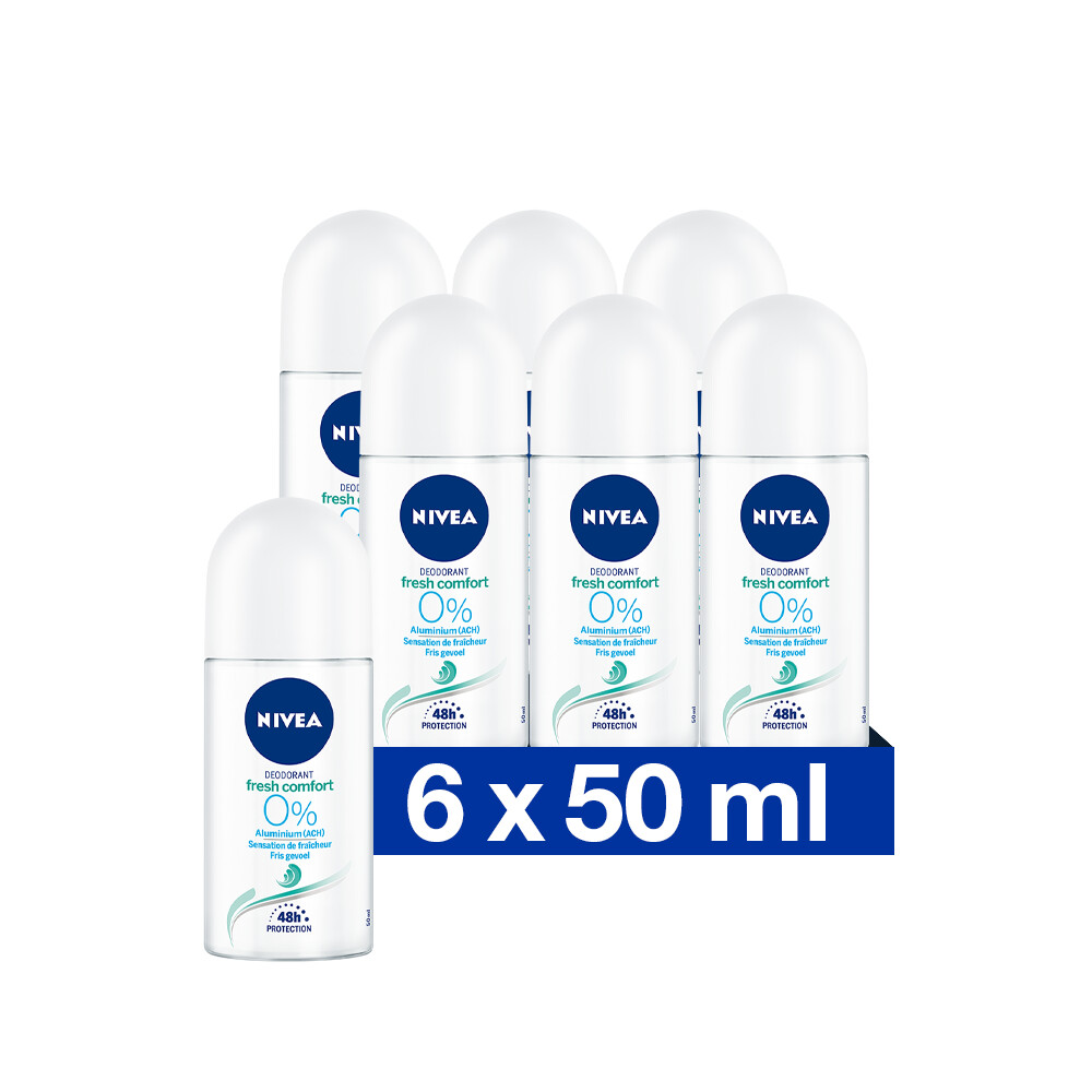 6x Nivea Deodorant Roller Fresh Comfort50 ml