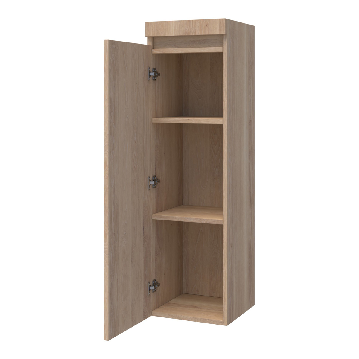 Brauer Joy kolomkast 120cm linksdraaiend lamellen eiken wit