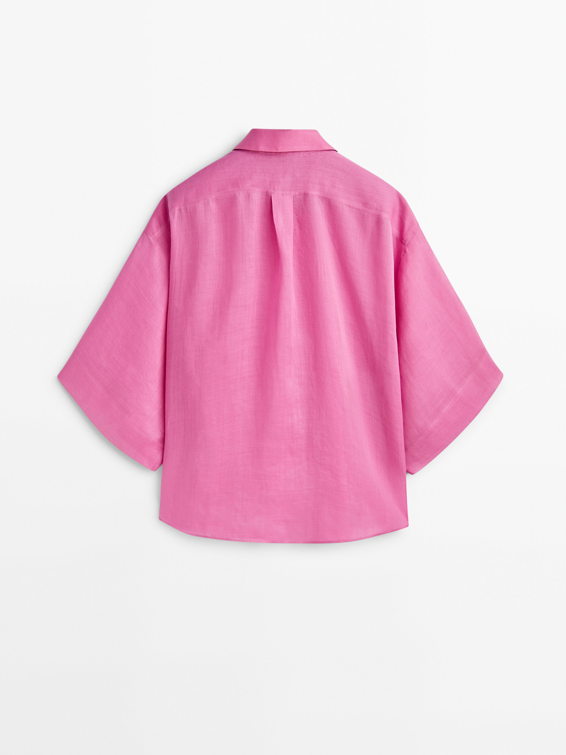 Camiseta 100% Ramio Short Manga - ROSA