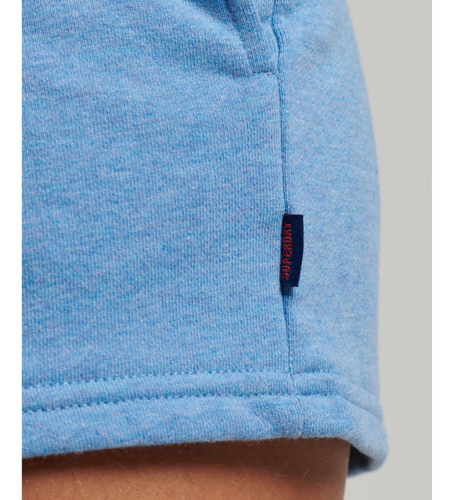 Shorts de malha Superdry Vintage com logo bordado azul