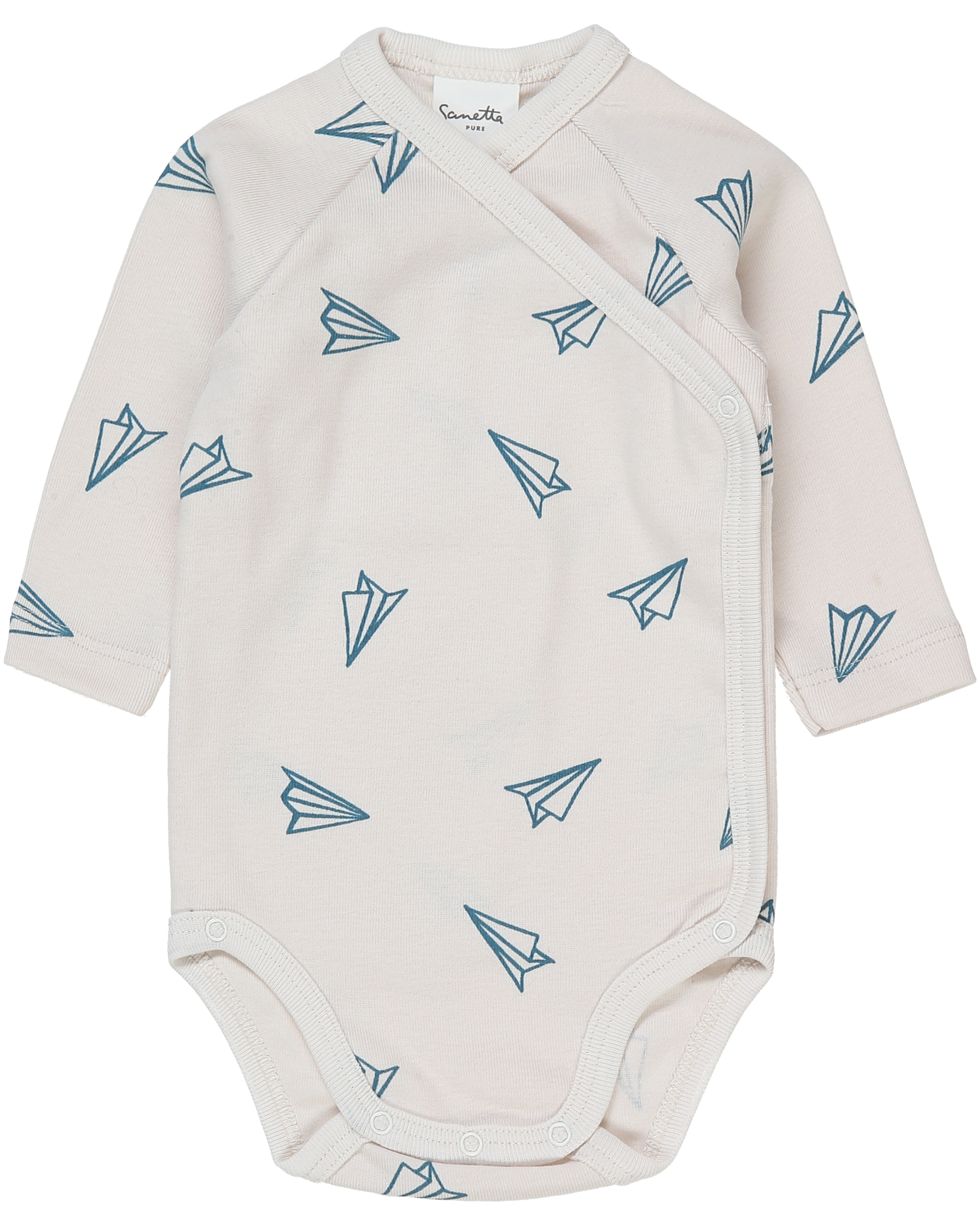 Langarm-Wickelbody PAPER PLANES 2er-Pack in kitt
