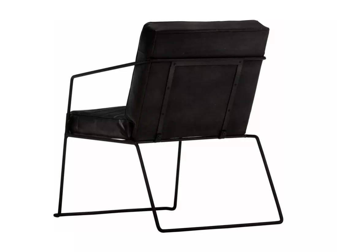 Fauteuil Noir Cuir véritable