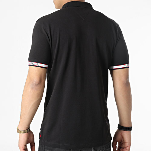 Polo Manches Courtes Cuff Branding 3960 Noir