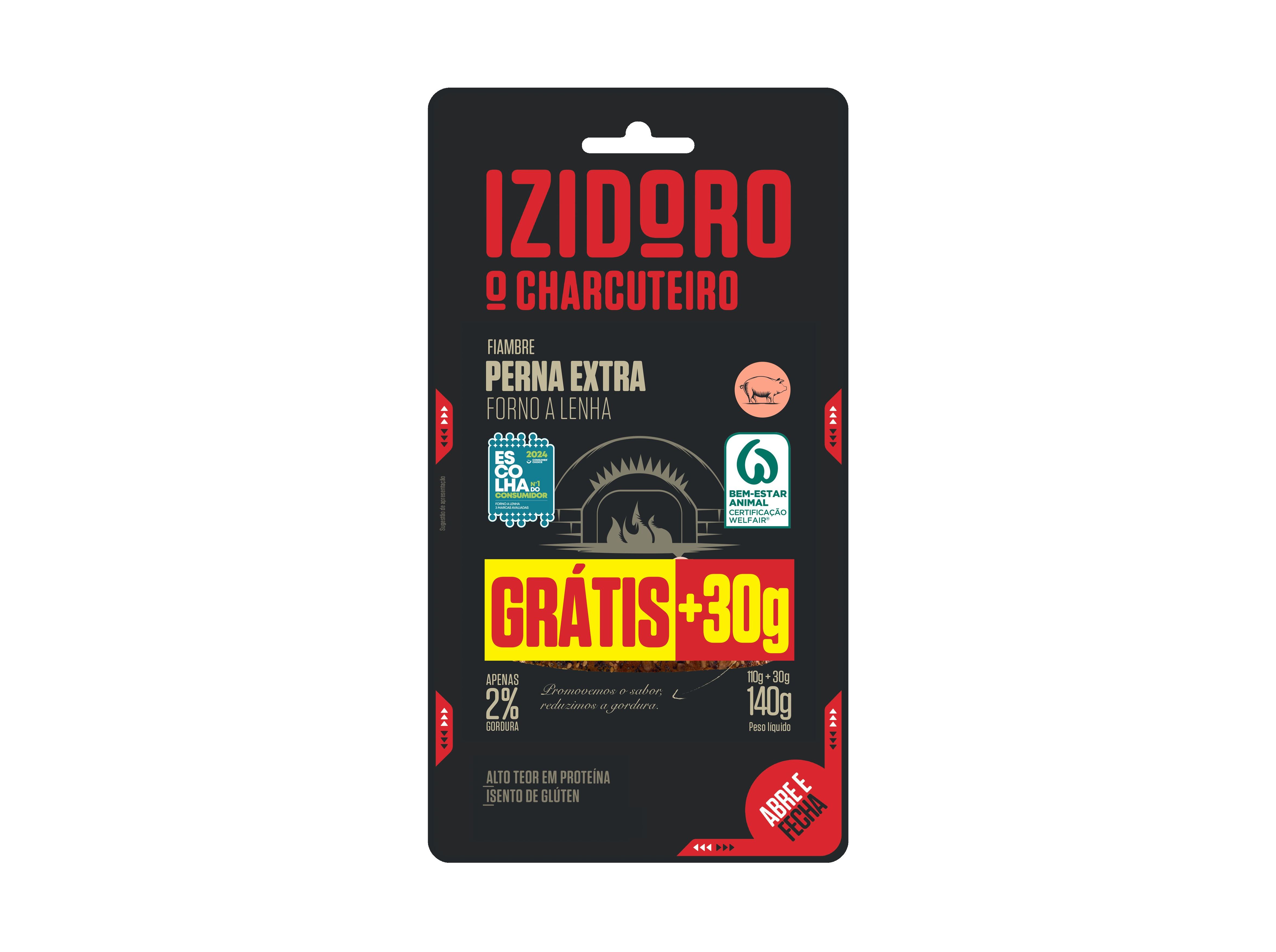 FIAMBRE DA PERNA EXTRA IZIDORO FL 110G 30G