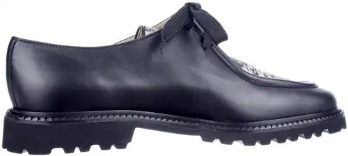Brunate zwart combi 11615 - maat 43 veterschoen zwart combi - maat 43 Calandschoen