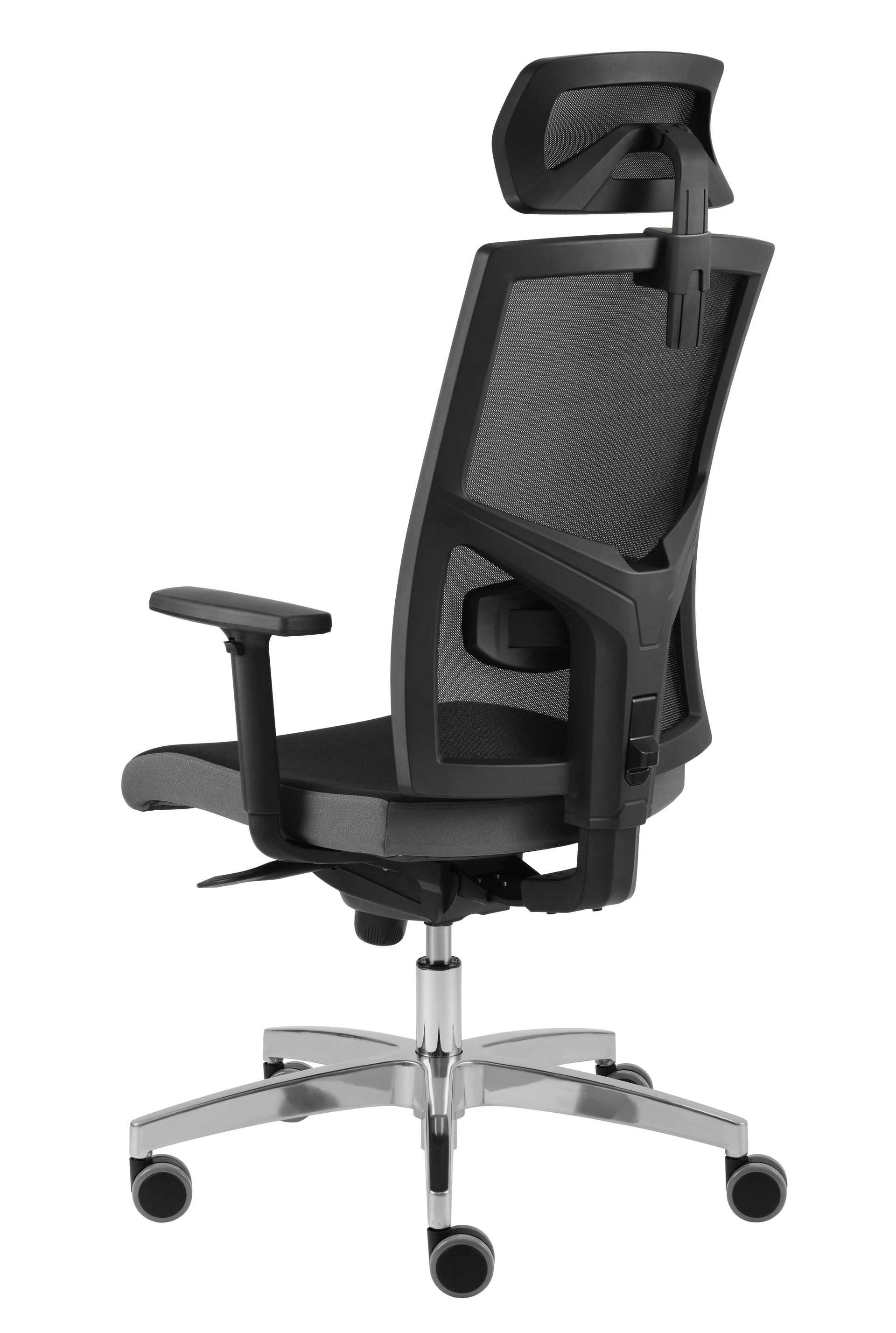 Drehstuhl PREMIUM II 70 x 133 cm schwarz/ chromfarbig
