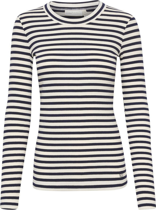 InWear DagnaIW Striped Tshirt LS Whisper white / marine blue
