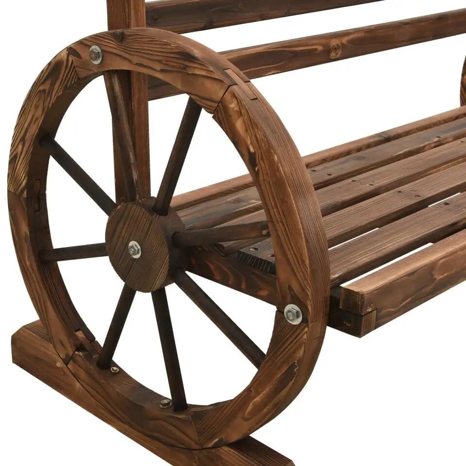 vidaXL - Tuinbank - Bruin - Vurenhout - 112 cm