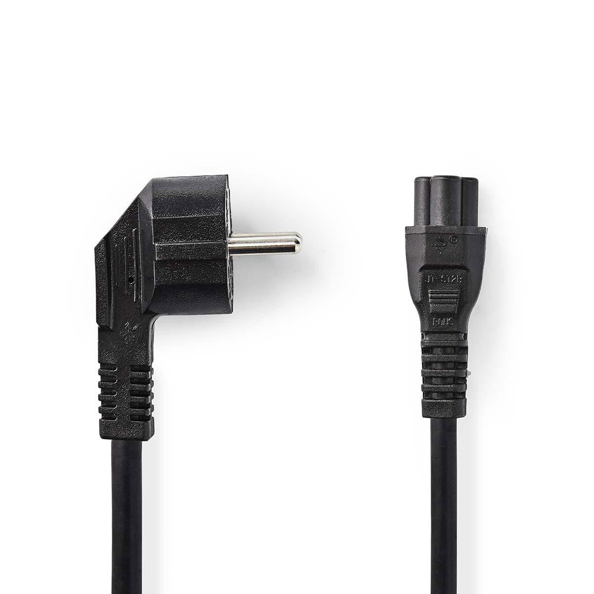 Nedis Câble d'alimentation tripolaire noir - 5 mètres - Coudé