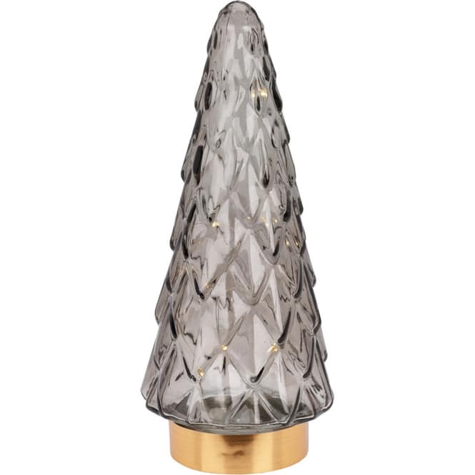 Dekobaum mit LED - grau - ca. 24 cm