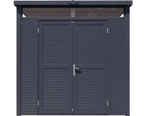 Bertilo Woodline tuinhuis met lessenaarsdak en vloer, 226 x 240 cm, antraciet