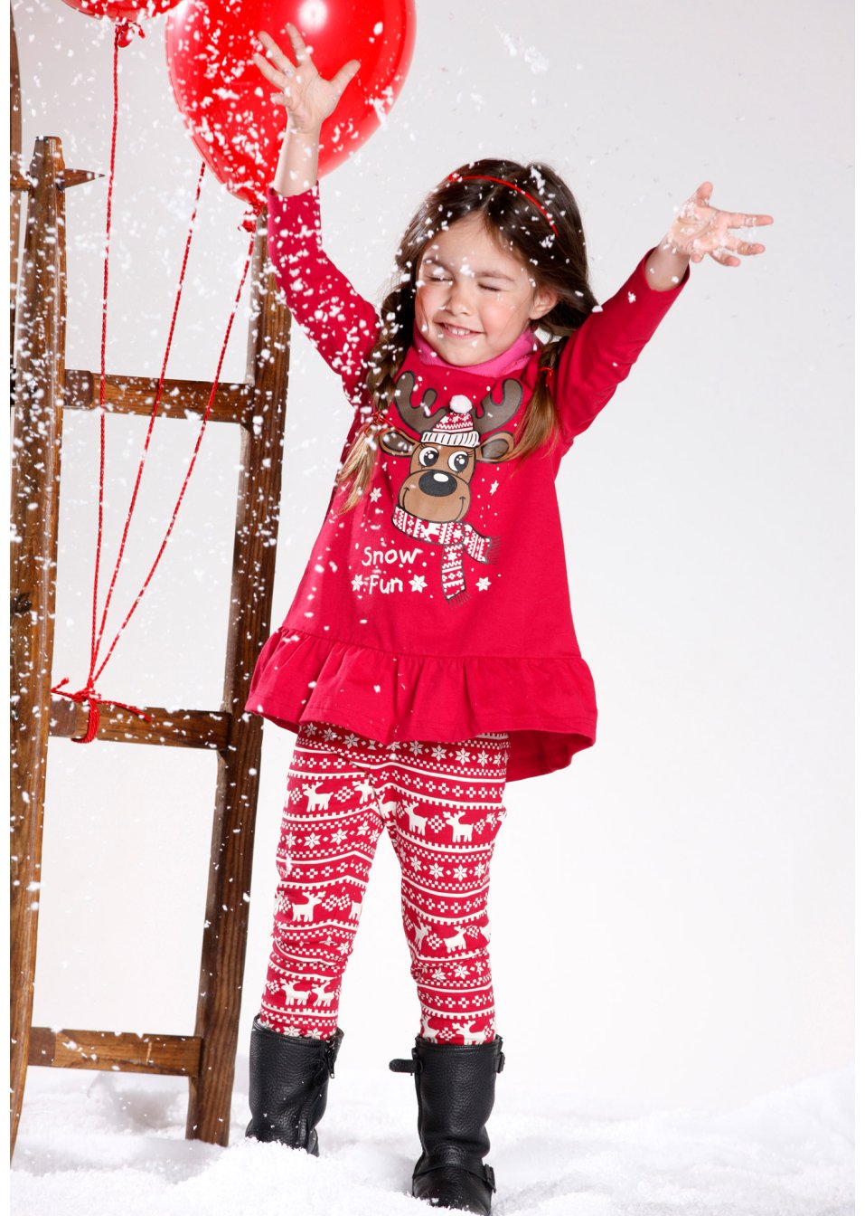 T-shirt de Noël et legging fille (Ens. 2 pces.)