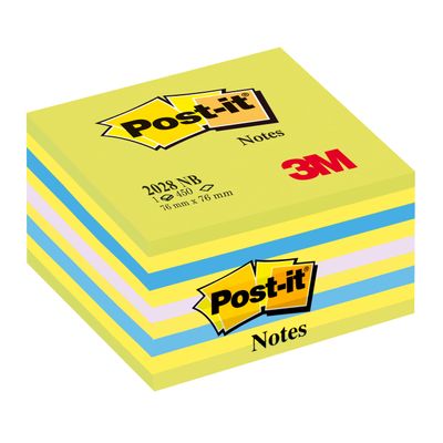 Post-it - Bloc Cube - 450 feuilles - 76 x 76 mm - couleurs assorties Rêve intense