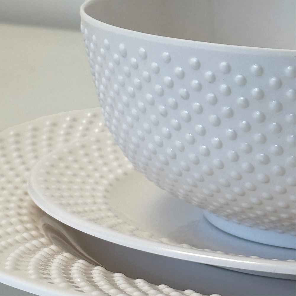 Assiette en mélamine blanche PERLA 21 cm