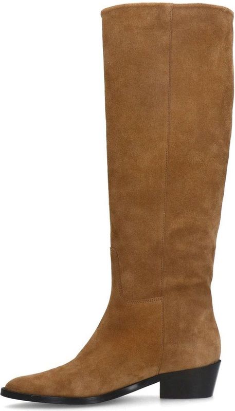 Manfield - Hoge Laarzen - Beige - Suède