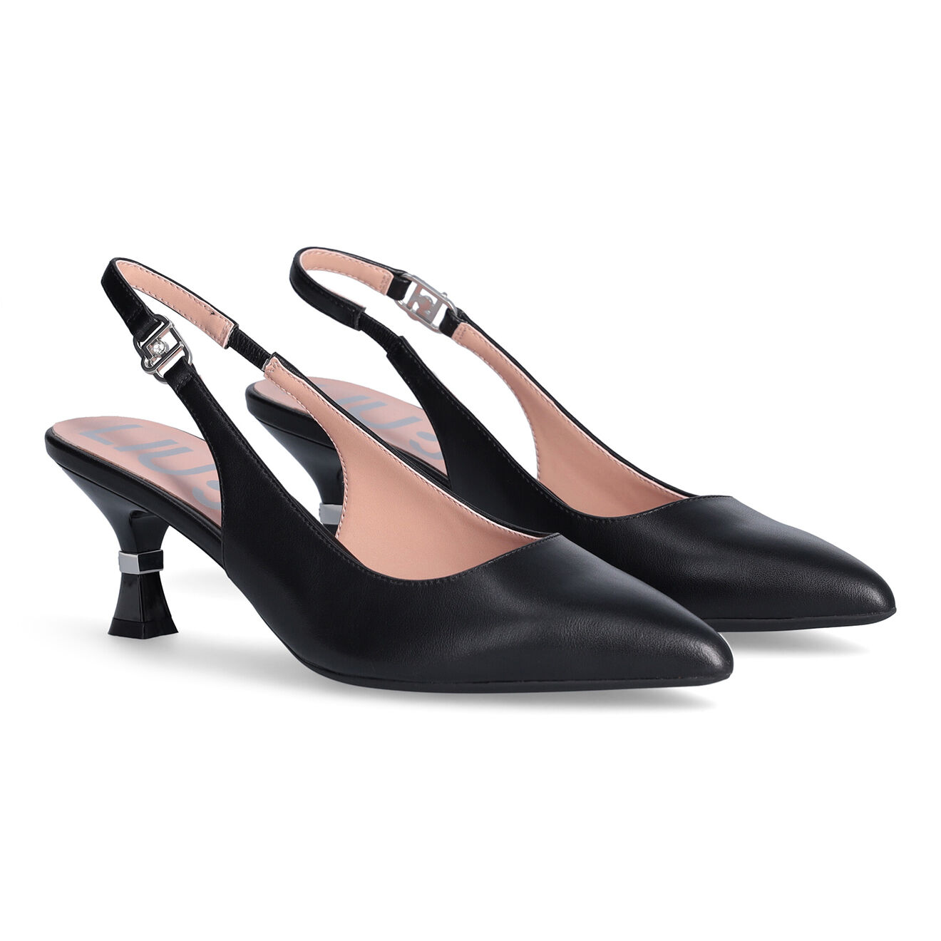 Liu-Jo Slingbacks en Cuir Gaia noires - Talon 5 cm