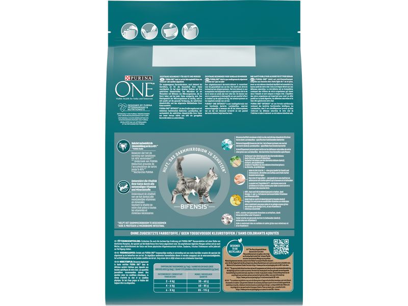 Purina ONE Trockenfutter Adult Huhn & Vollkorn, 3 kg Alleinfuttermittel für ausgewachsene Katzen