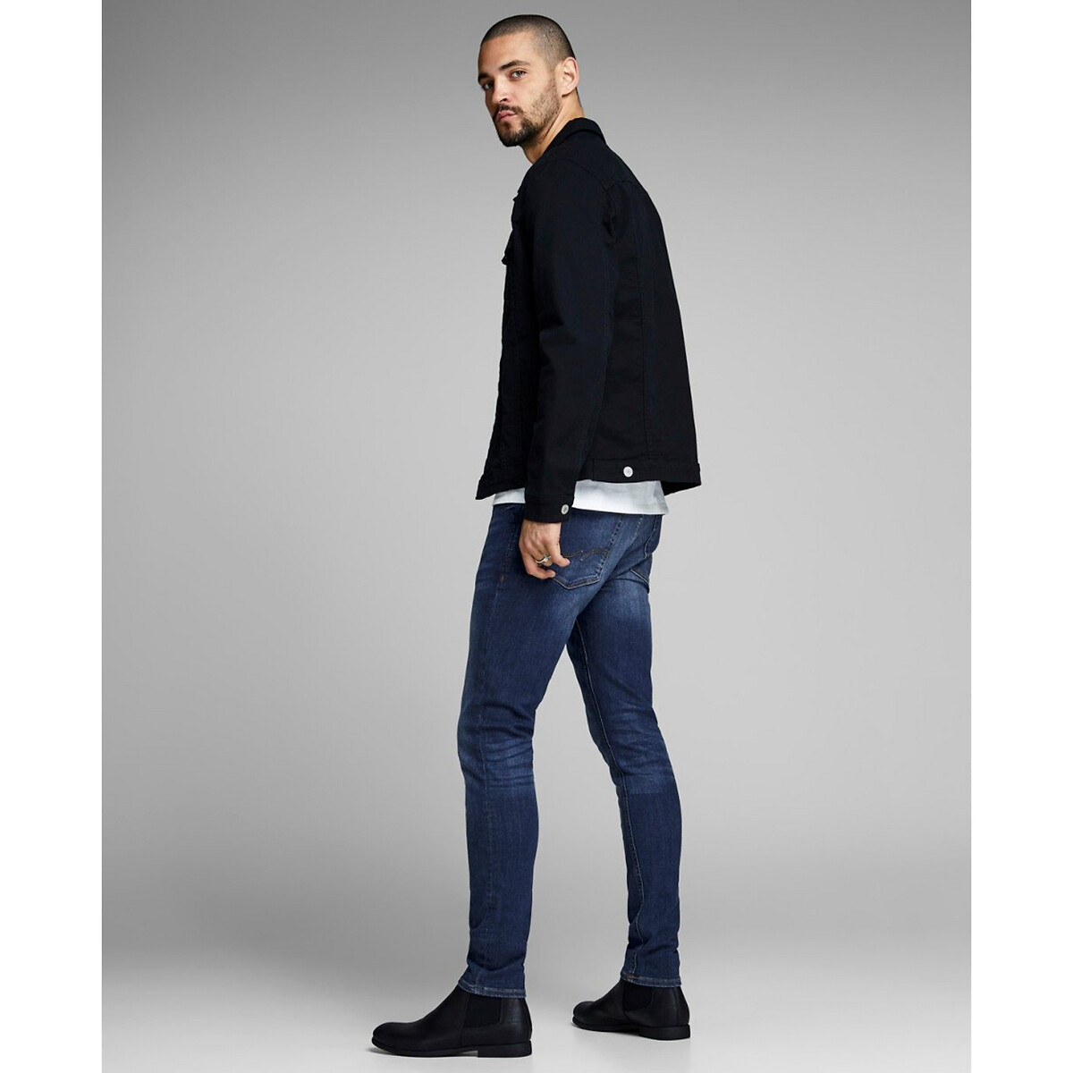 JACK & JONES<br>Calça jeans skinny stretch modelo Jjiliam Jjoriginal