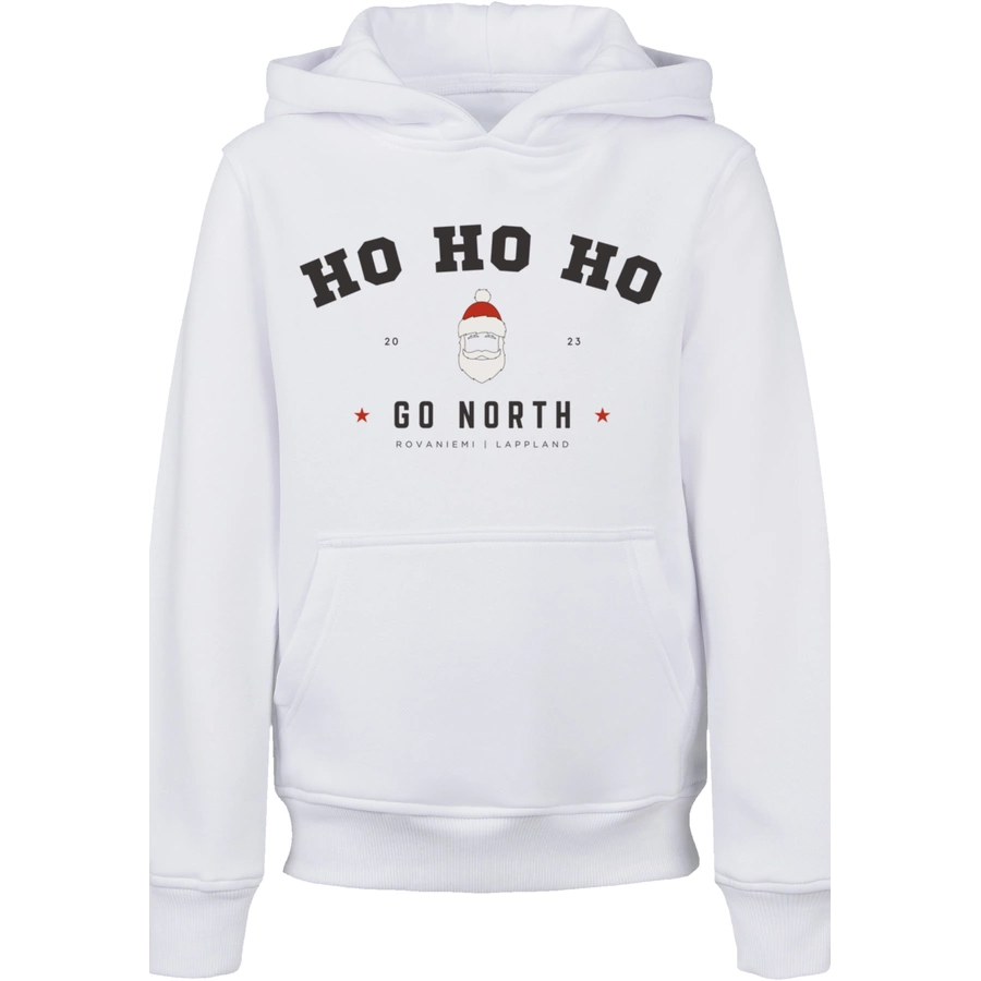 F4NT4STIC Hoodie Ho Ho Ho Santa Claus Weihnachten weiß