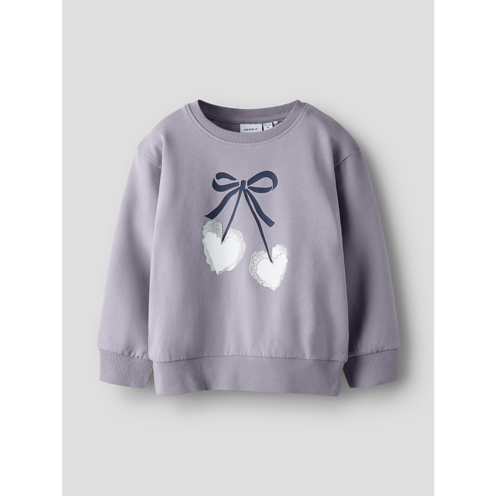 Køb Name It Lavender Gray Nmfbasalt Ls Nreg Sweat Bru