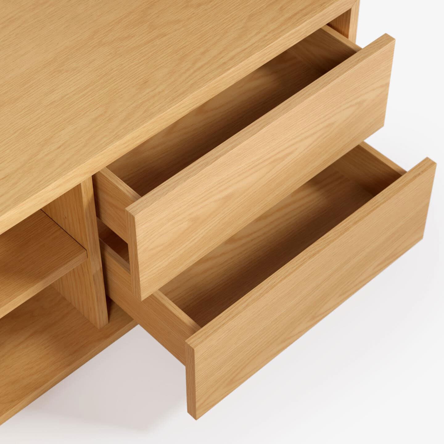 Kave Home Lowboard ABILEN 150 x 44 cm Eiche braun