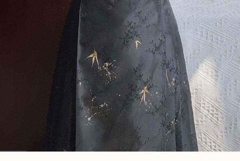 Francoix - Bloemen Hanfu Blouse / Maxi Rok / Set