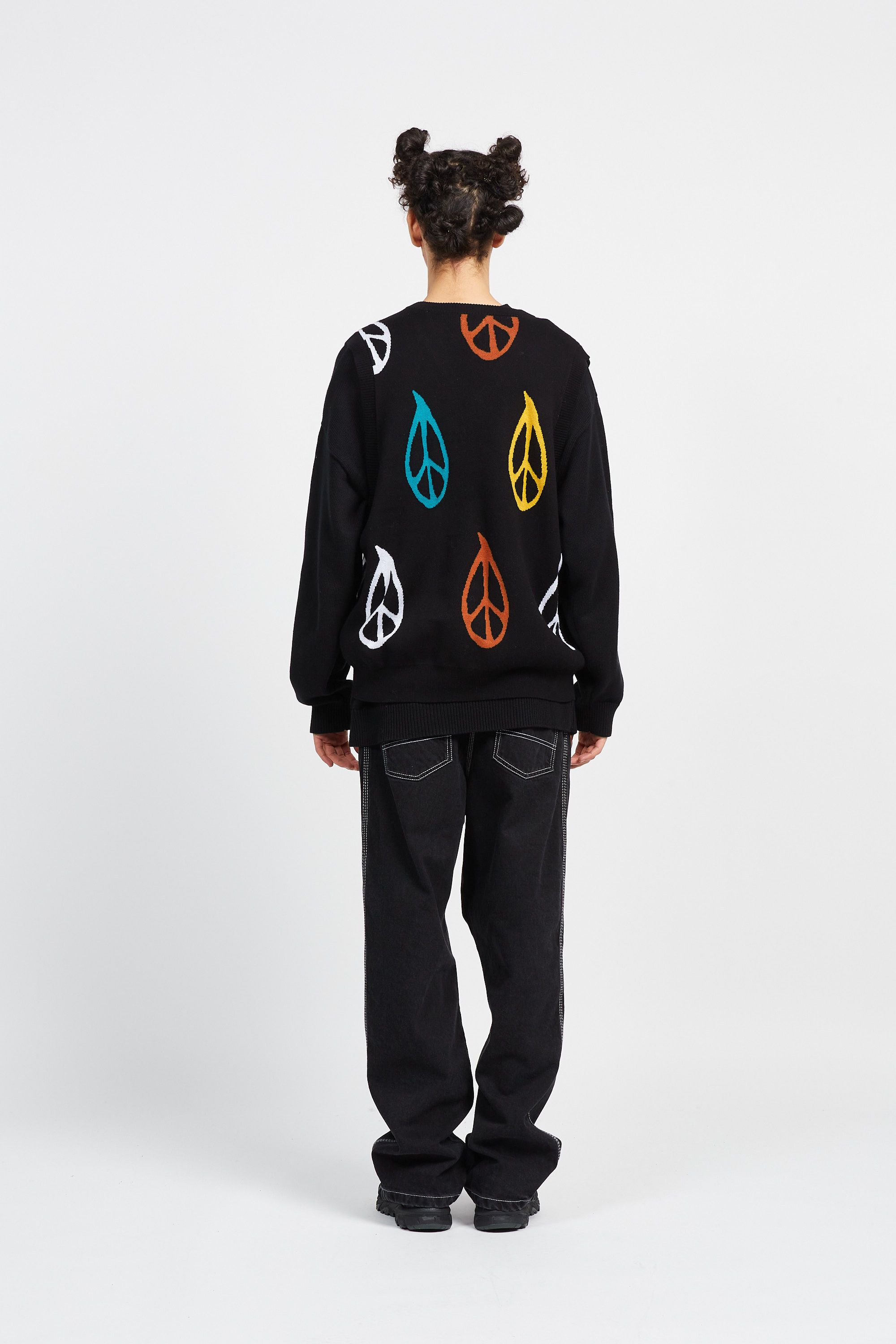 OBEY Gilet en coton PEACED Noir