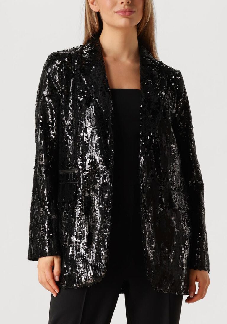 zwarte co'couture blazer club cc sequin blazer
