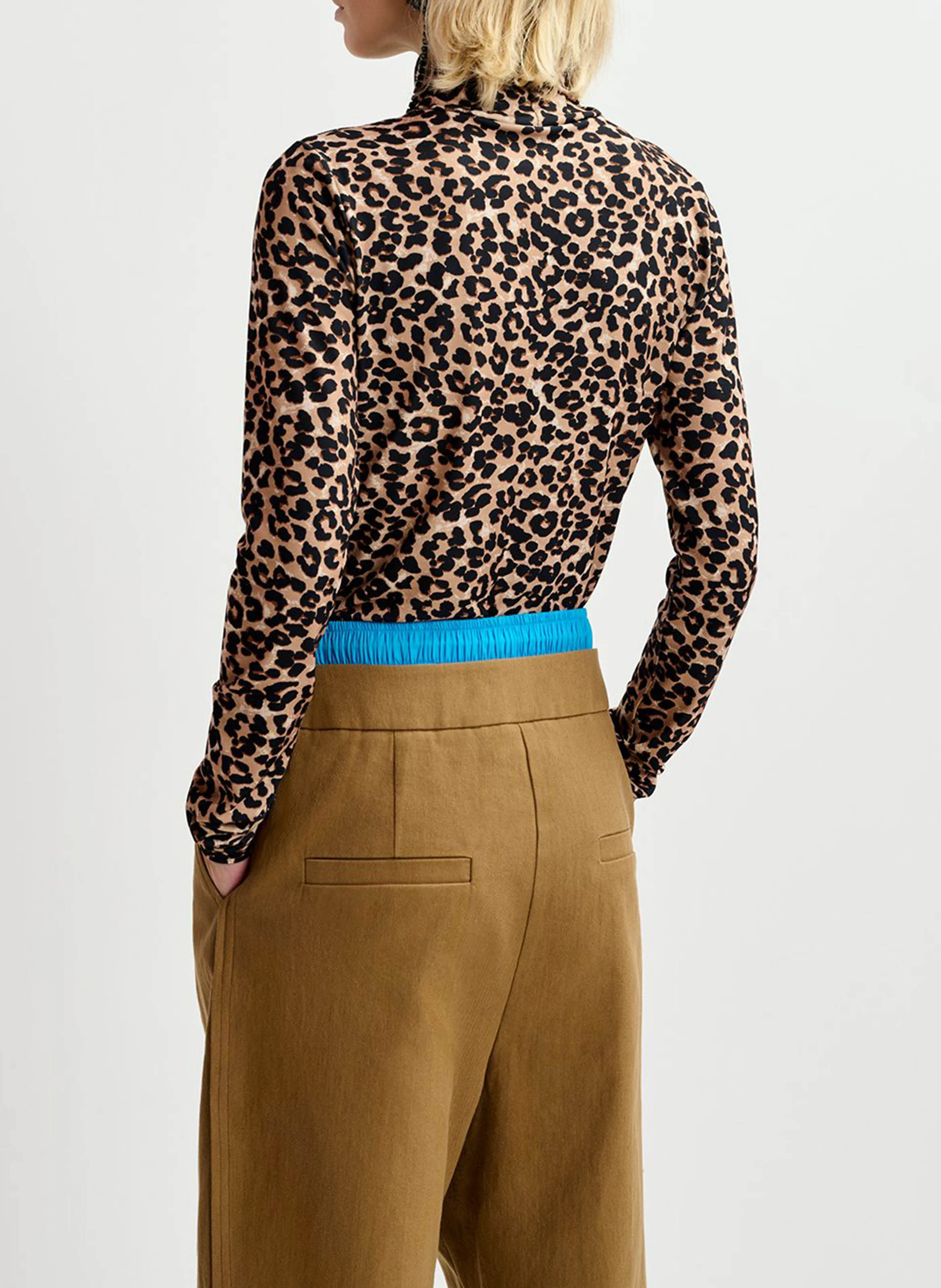 GOING - Tee-shirt col roulé imprimé | Marron