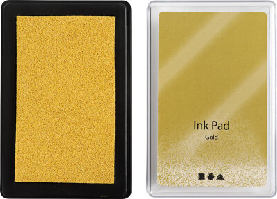 Stempelpude - H 2 CM - Str. 9X6 CM - Guld - 1 Stk