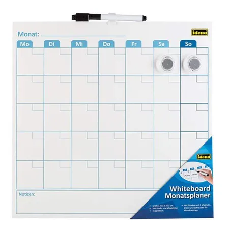 Idena Whiteboard Monatsplaner mit Marker 2 Magneten