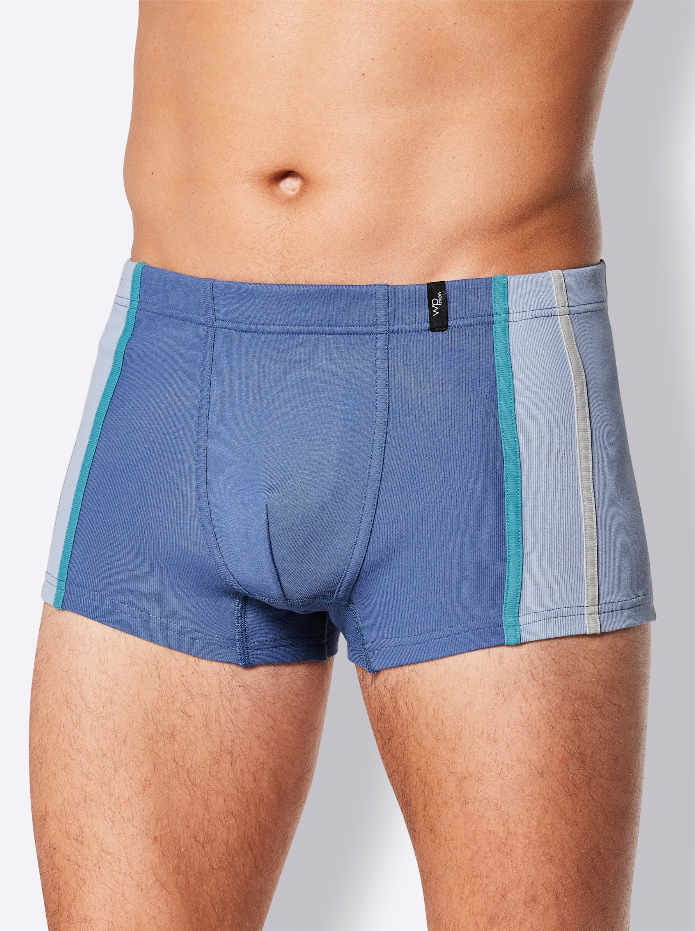 wäschepur men Hose kurz in jeansblau + anthrazit + bleu + steingrau