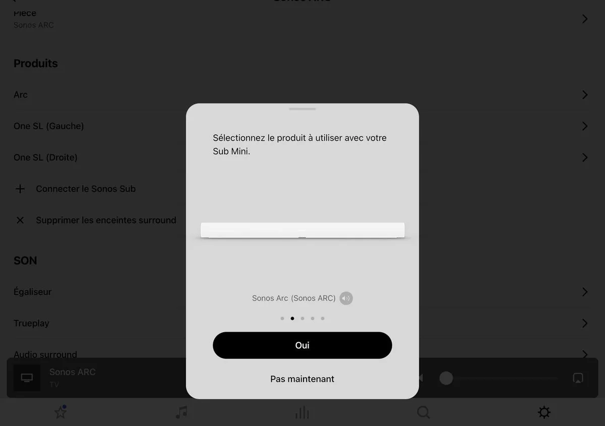 Sonos Sub Mini Noir Caissons de basses