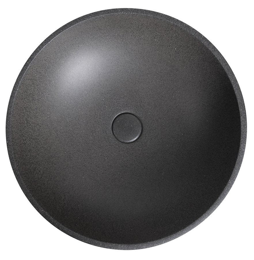 Sapho Turf betonnen waskom 44cm zwart graniet