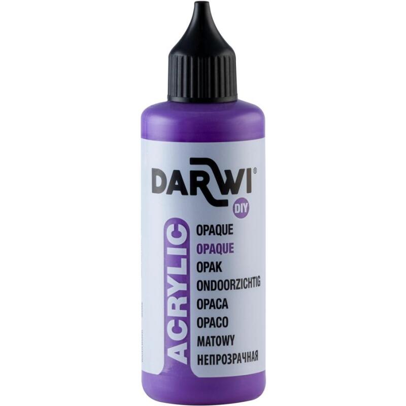 Darwi Flacon de 80 ml de Peinture Acrylique Universelle Opaque - Violet