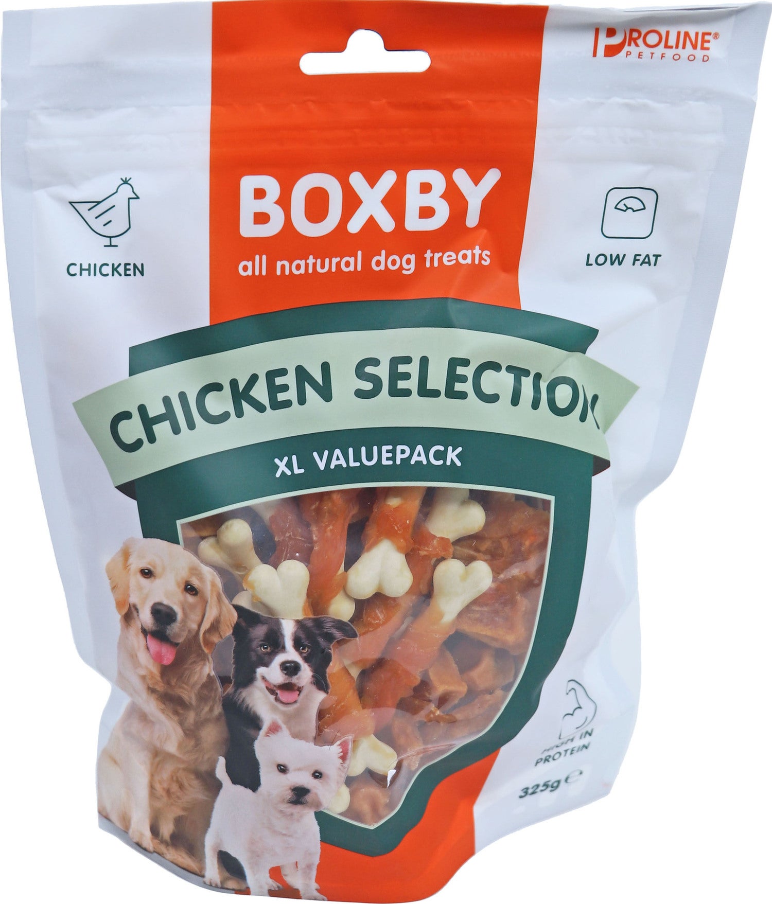Proline Boxby hondensnoepjes kip selection XL 325 g