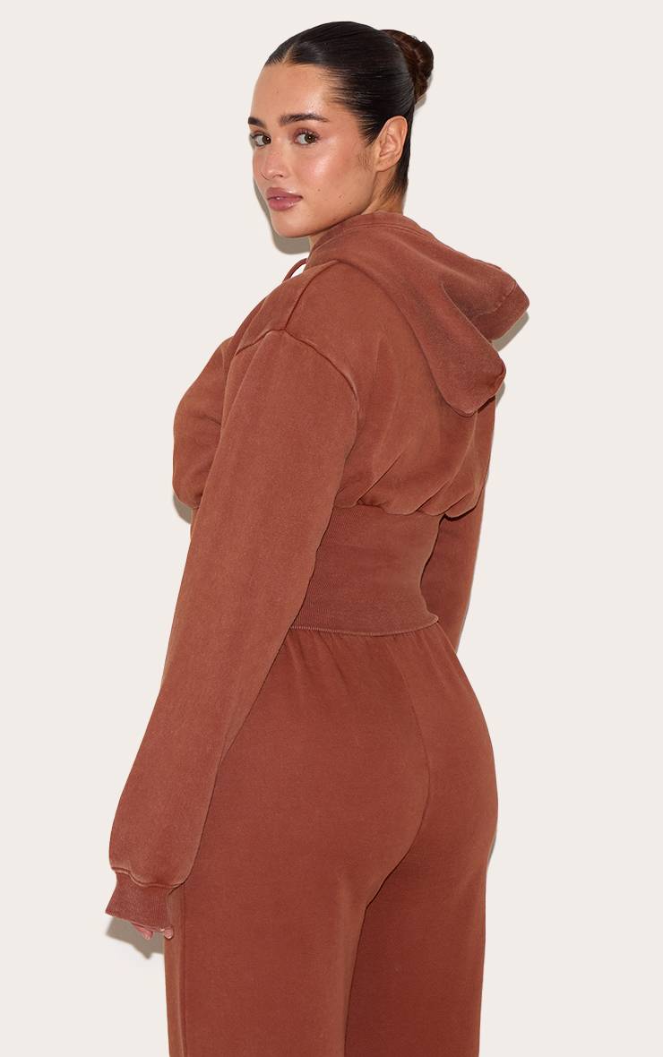 Gris Argile Sweat À Casynthétiqueche Court Taille Froncée Shape